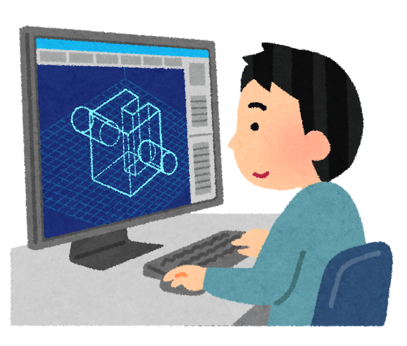 3DCGデザイナーのイラスト